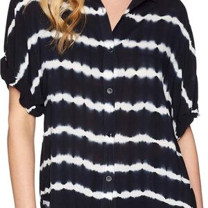 Splendid Short-Sleeve Tie-Dye Boho Blouse